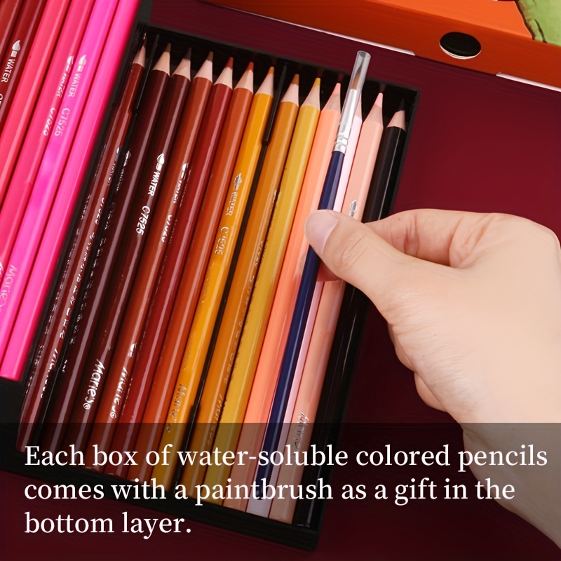 Artist Watercolor Colored Pencils Set With Brush Premium Art - Temu
