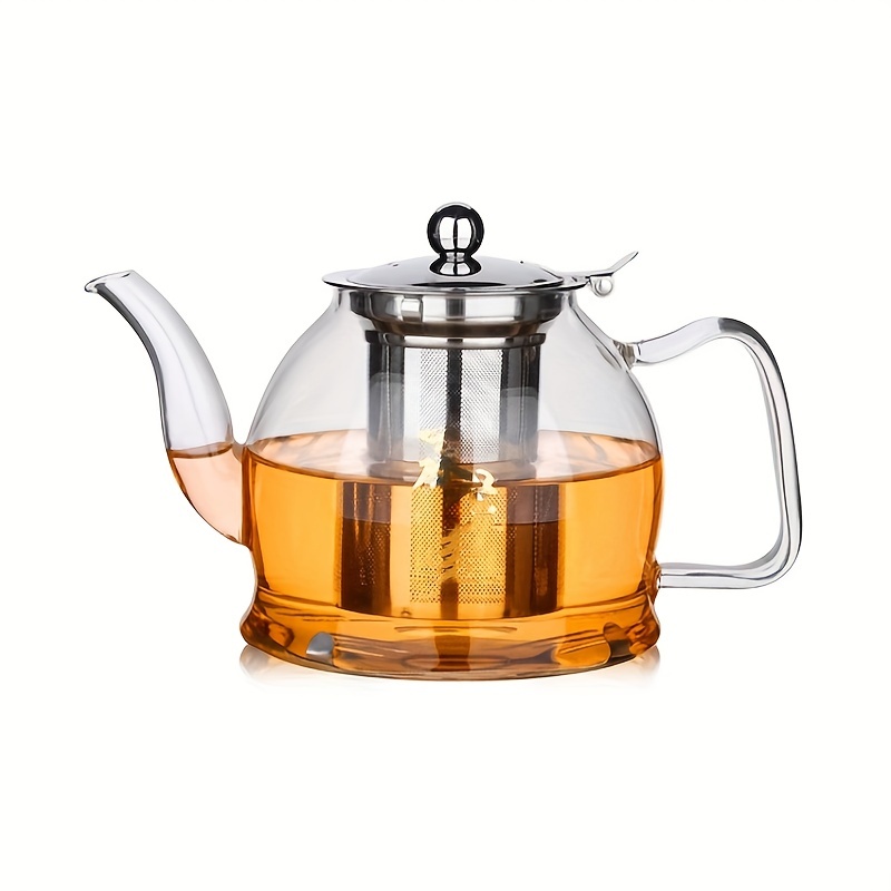 27oz Glass Teapot Heat Resistant Office Tea Kettle for Milk Loose