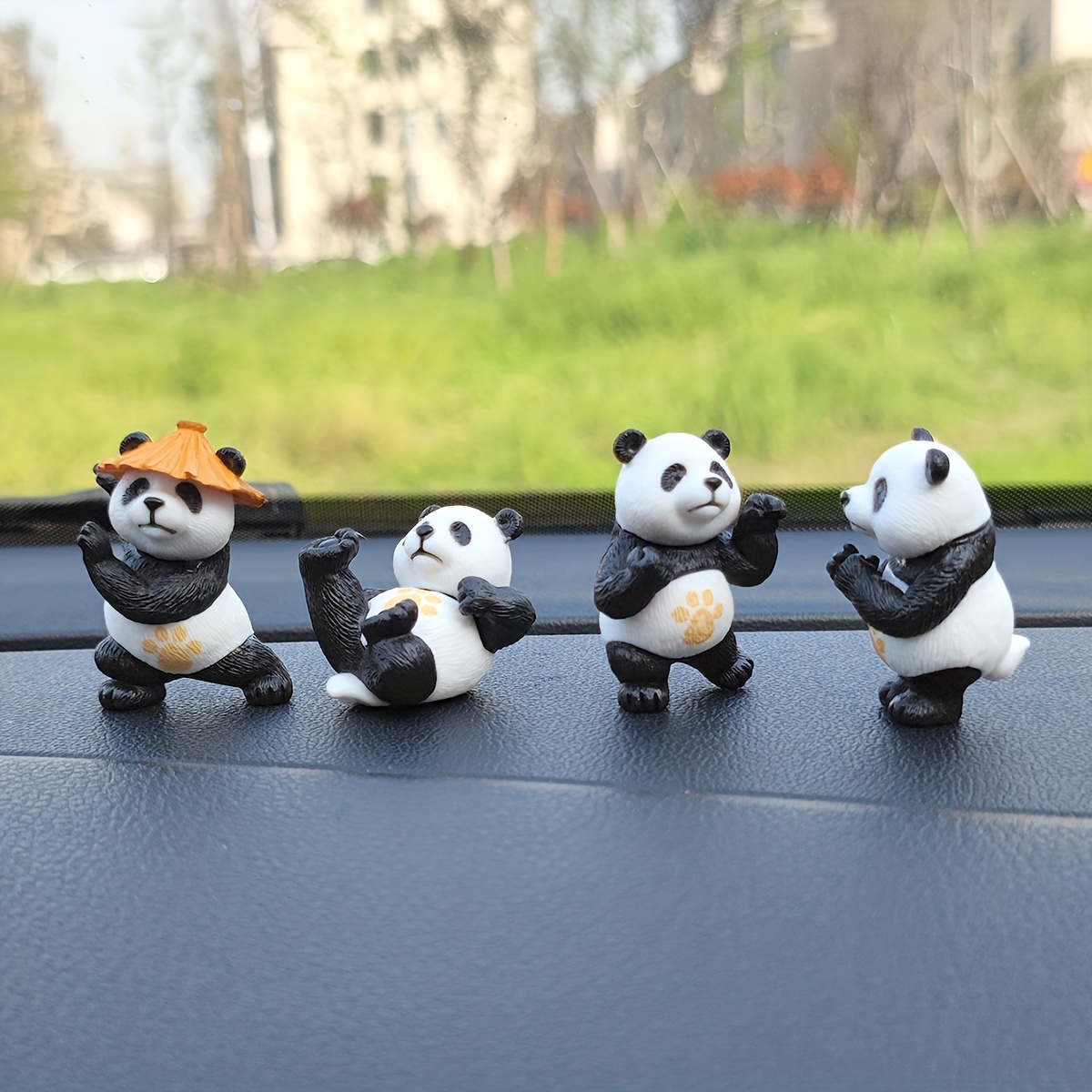 Mini Panda géant pour tableau de bord de voiture, 8 pièces