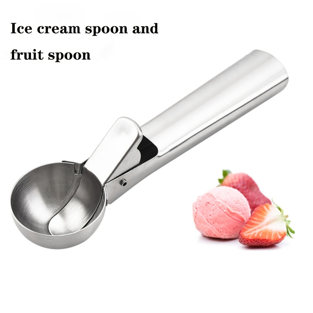 Ice Cream Scoops With Trigger Stainless Steel Ice Cream - Temu
