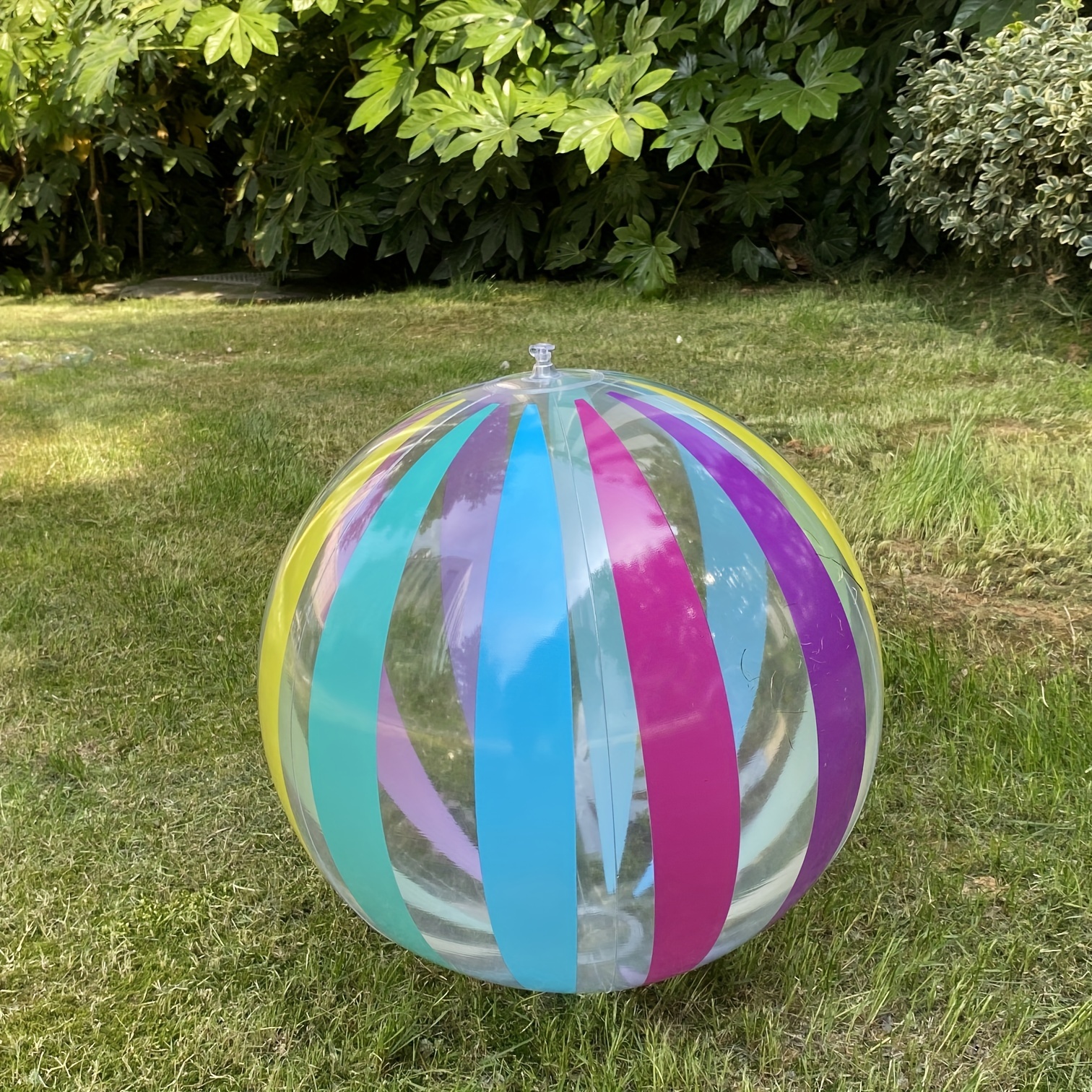 Grand Ballon de Plage Gonflable 1.4 mètres gonflé Hartjes Couleurs  Rouge/Rose