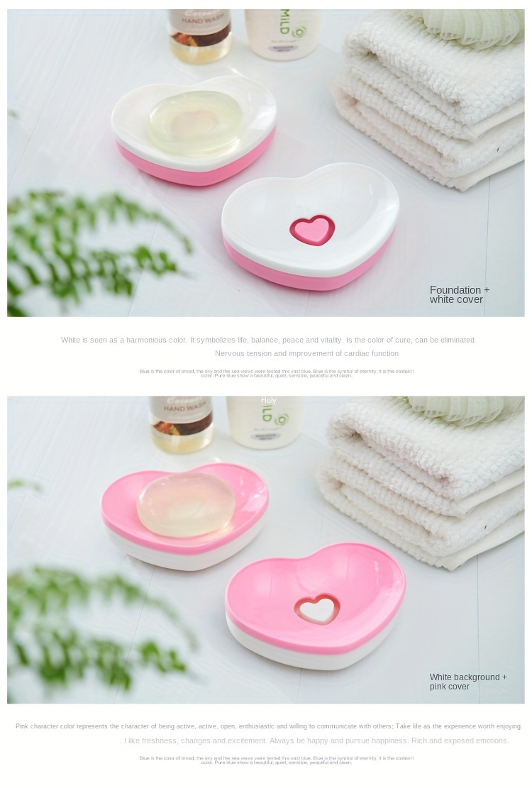 Creative Heart Design Soap Dish Ceramic Drain Soap Tray Self - Temu