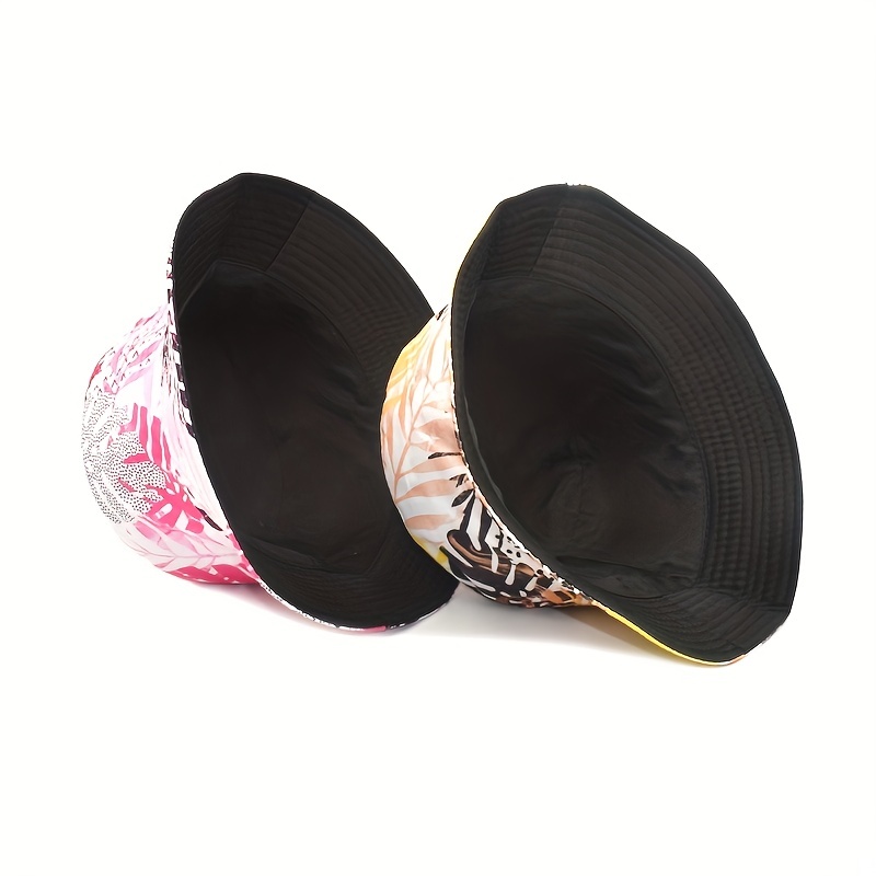 Coconut Tree Print Reversible Bucket Hat for Women