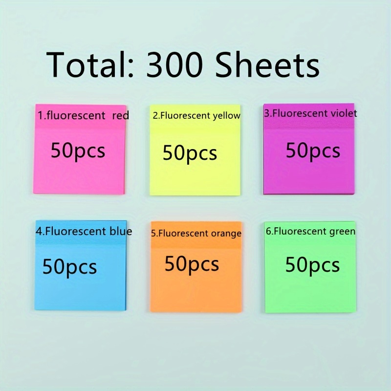 Solid Color Translucent Sticky Notes - Blue