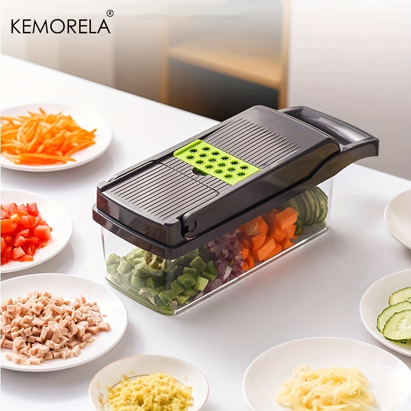 8 in 1 Fruit and Vegetable Cutter with Container - Fast and Easy Food Prep