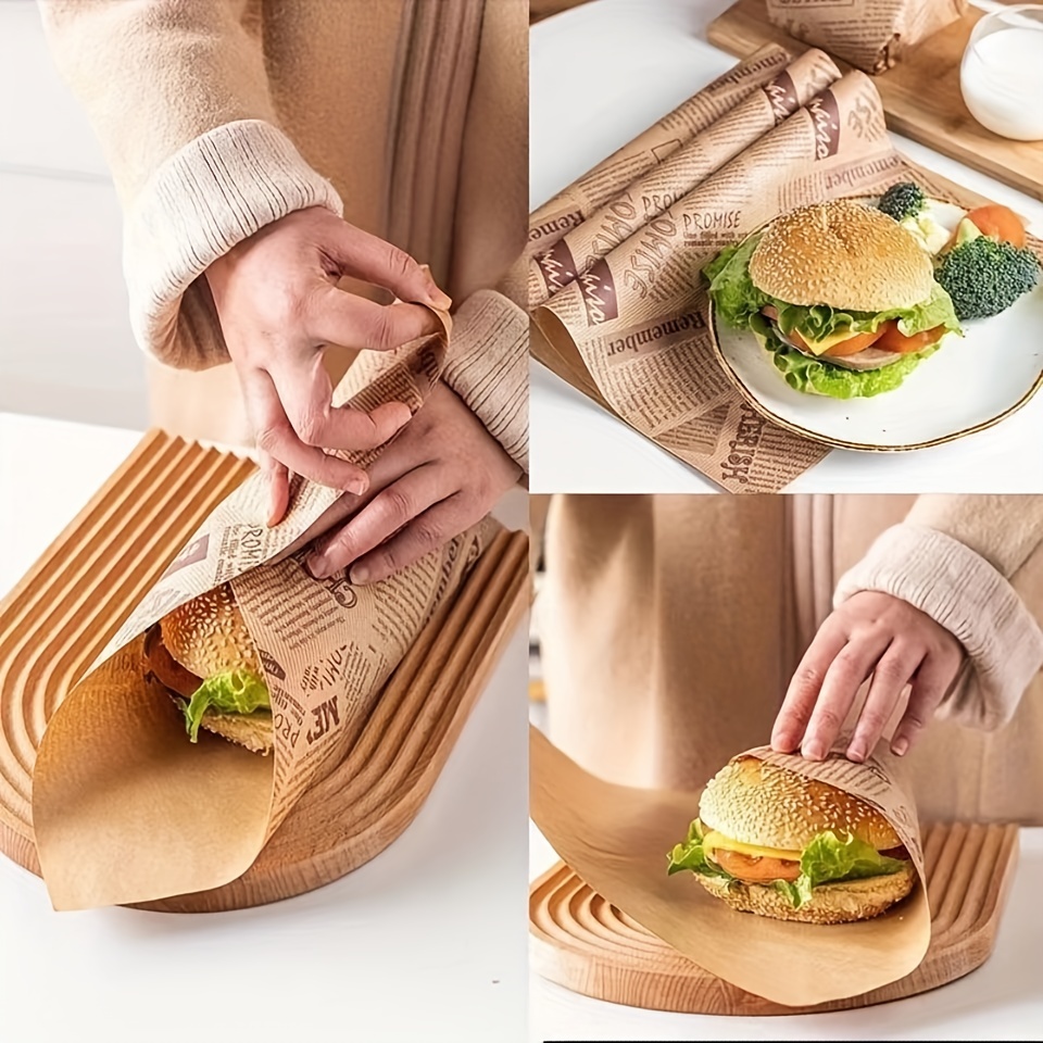 Papel parafinado, Papel para hamburguesas