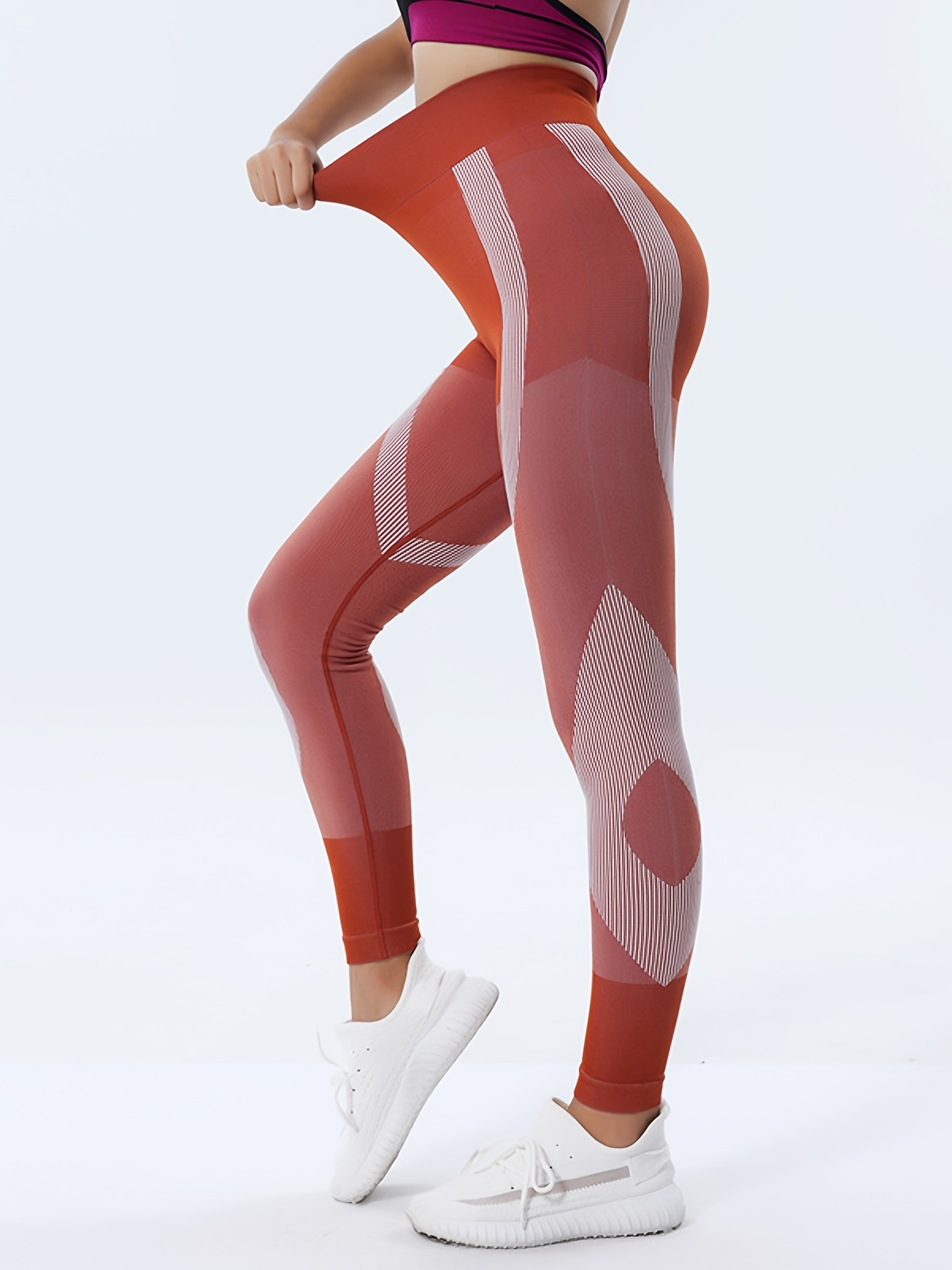 High Waist Yoga Leggings For Women Stretchy Workout Pants - Temu