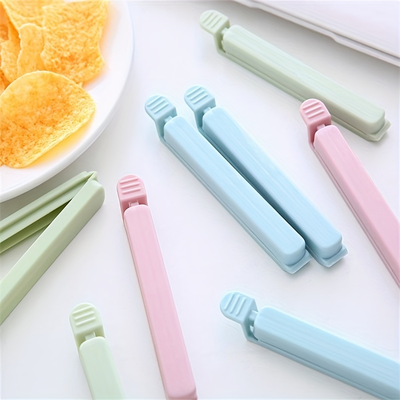 10PCS Portable New Kitchen Storage Food Snack Seal Sealing Bag Clips Sealer  Clamp Plastic Tool Kitchen Storage Accessories