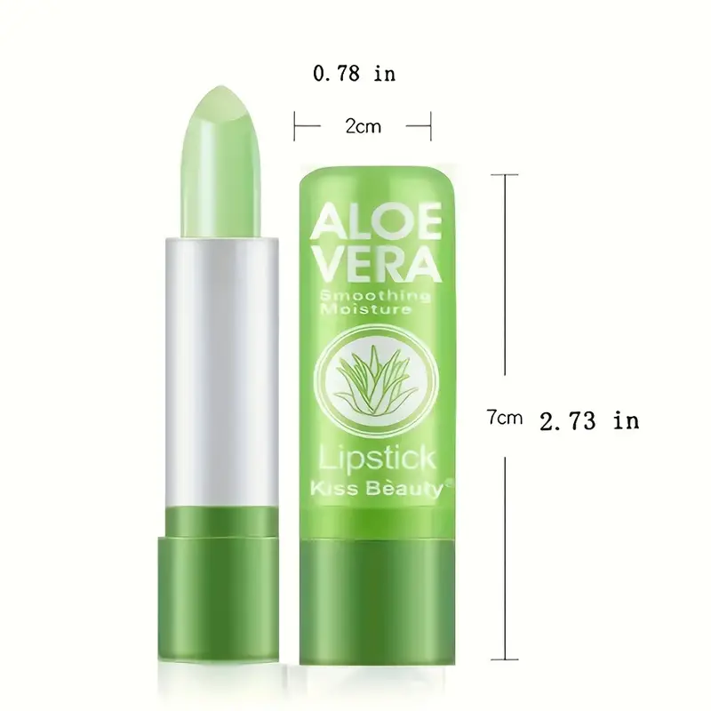 1 2 12pcs aloe vera lipstick temperature changing jelly lipstick long lasting non marking waterproof moisturizing color changing lipstick for female students details 4
