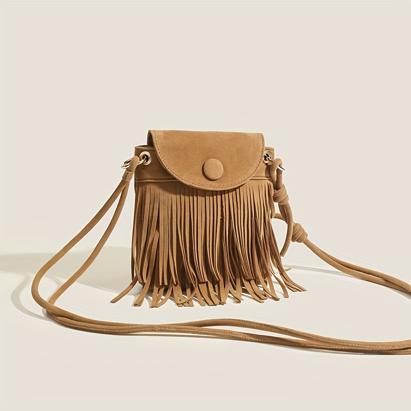 Western Womens Vintage Boho Bags Leather Crossbody Fringe Handbags Hippie  Purses for Women