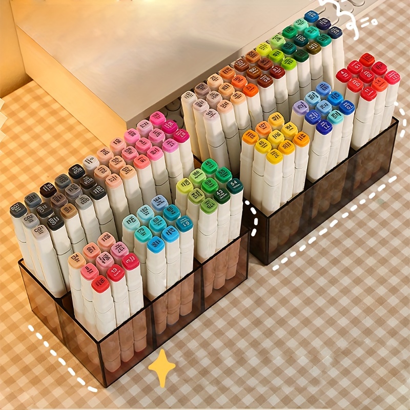  wekunro Plastic Artist Round 50 Hole Paint Brush Holder and  Organizer Rack Holds, Acrylic Craft Paint and Make Up Brush Holder Storage  Organizer, Miniature Paint Rack & Marker Holder (White 1PCS)
