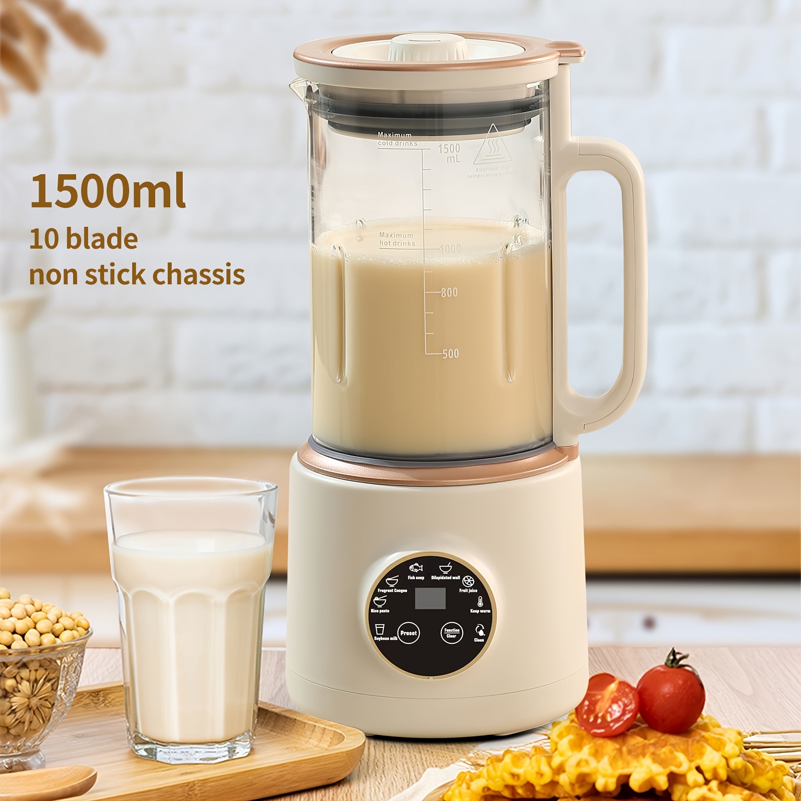 34oz/1000ml Heavy-Duty Blender - Make Delicious Soy Milk, Nut Milk, Coffee  Juice