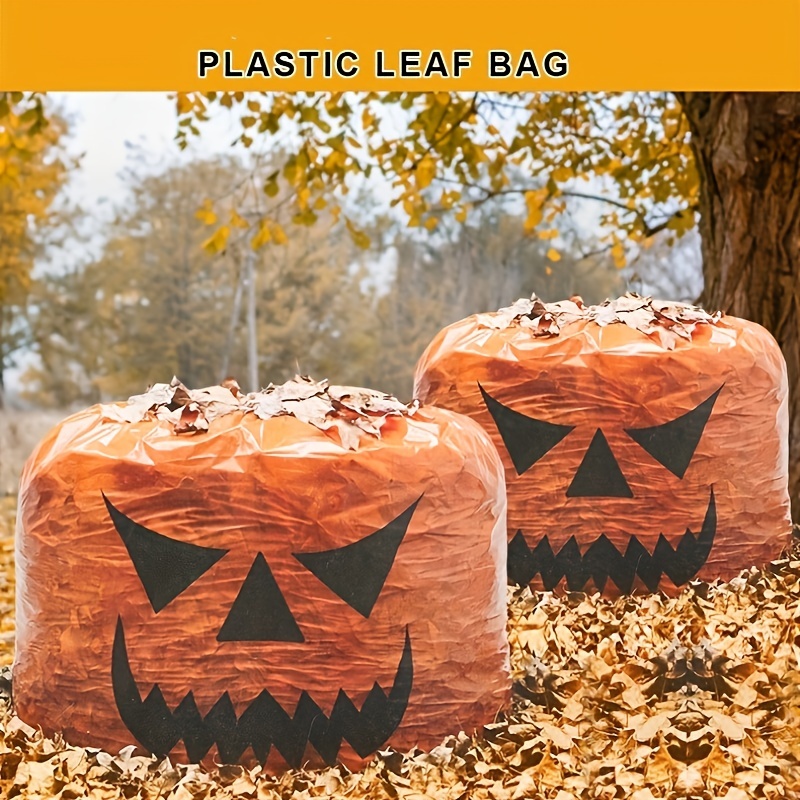 Halloween Leaf Trash Bag Pumpkin Pattern Lawn Bags Pumpkin Lawn