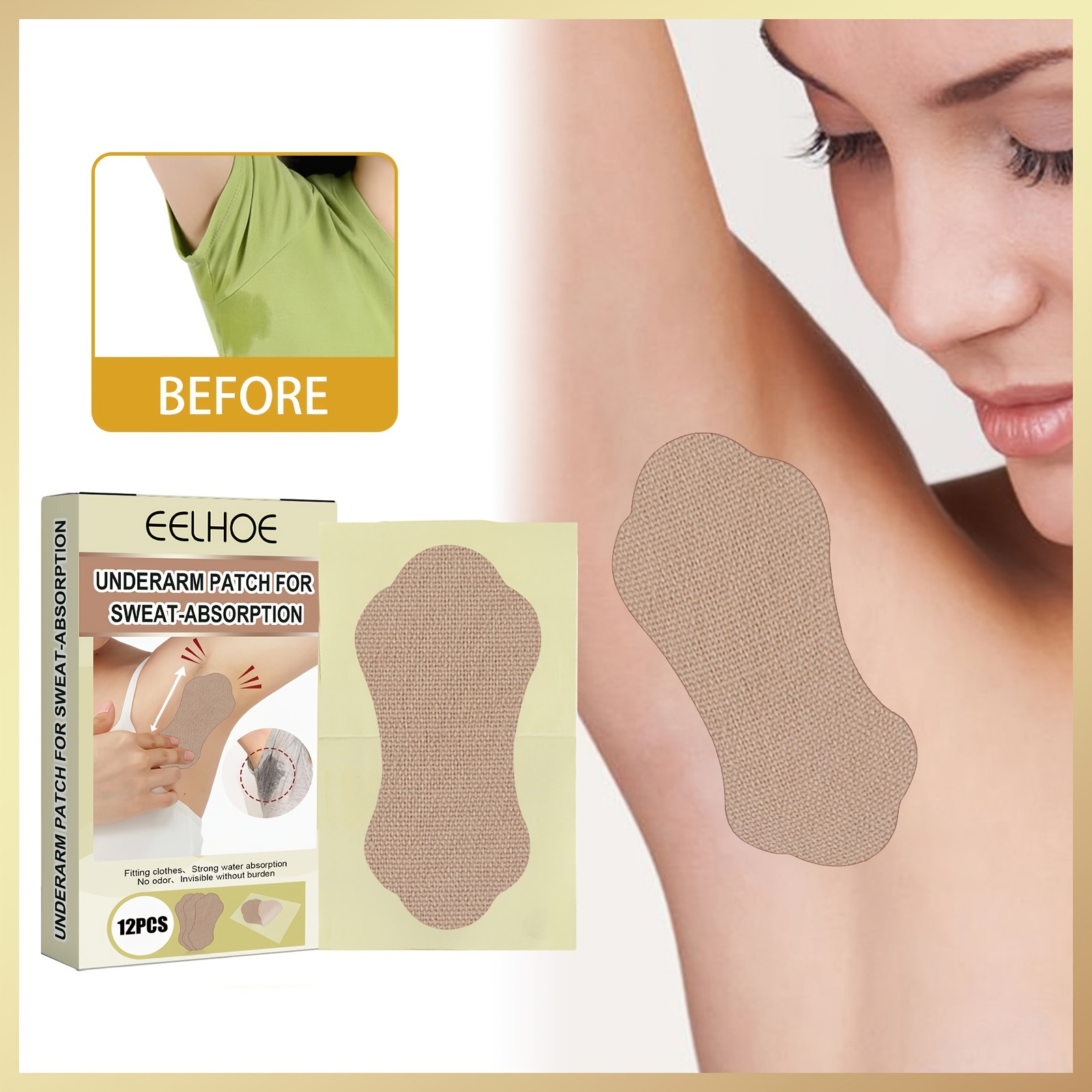 12pcs Box Women Anti Sweat Pads Sticker Invisible Long-lastingnon-ieakage Armpits  Perspiration Absorb Patch Ultra-thin Summer | Find Great Deals Now | Temu