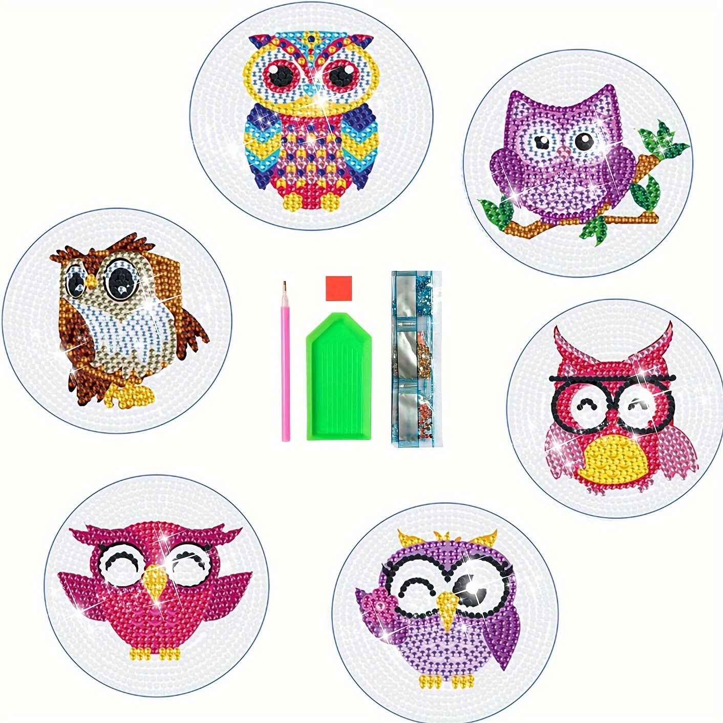  8PCS Animal Diamond Painting Coasters Kit, Shield Shape Diamond  Painting Coasters with Holder, DIY Drink Coasters with Cork Base Diamond  Painting Coasters Kit for Adults Kids Beginners (Animal)