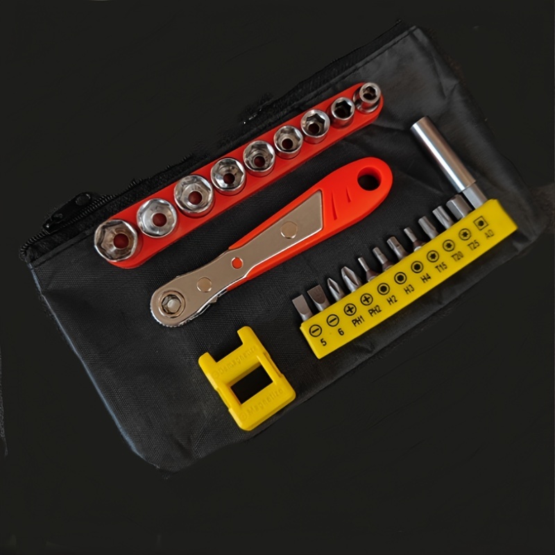 Right Angle Screwdriver Set - Mini Ratchet Wrench Socket Kit
