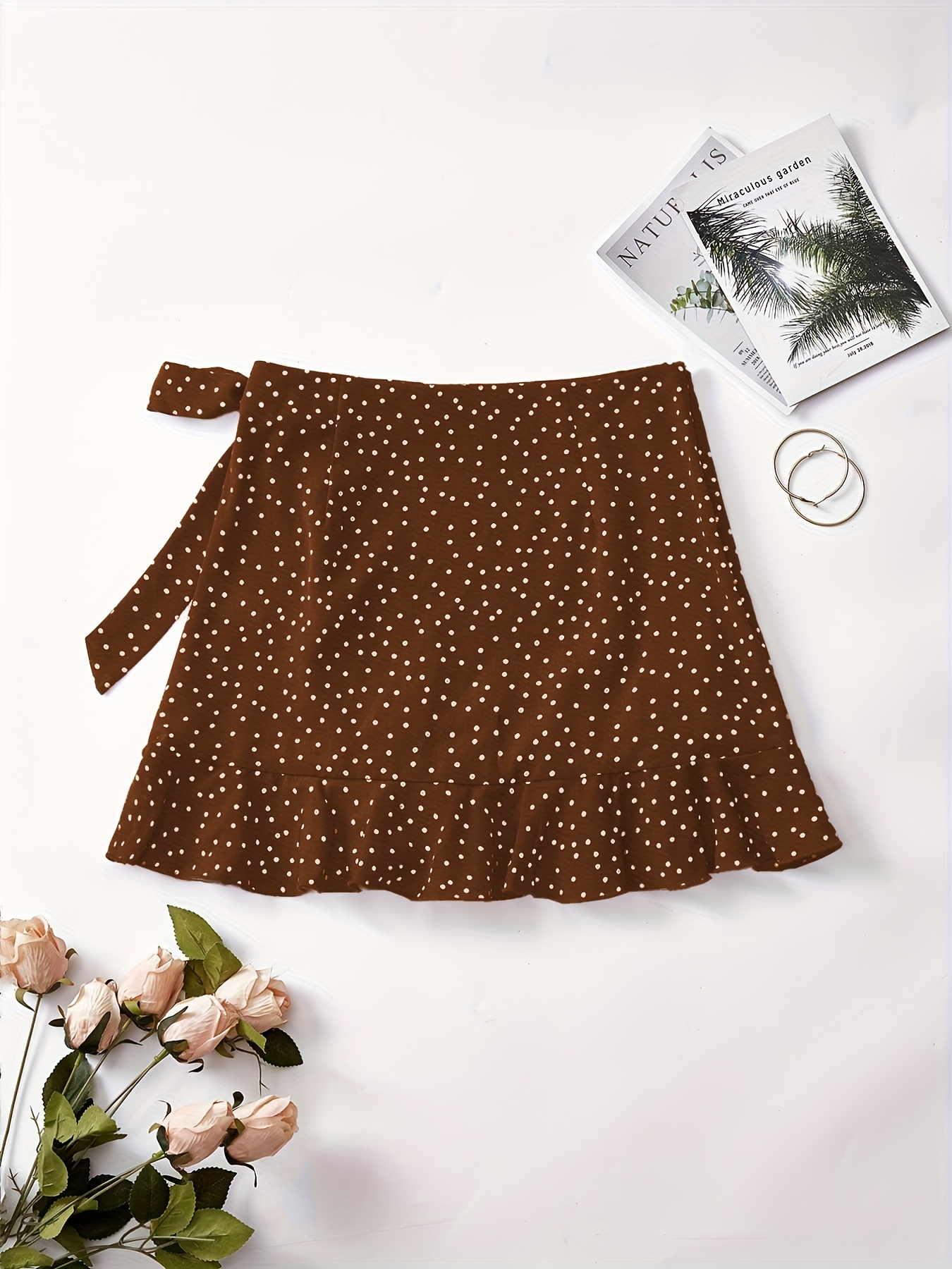 Brown polka dot skirt river clearance island