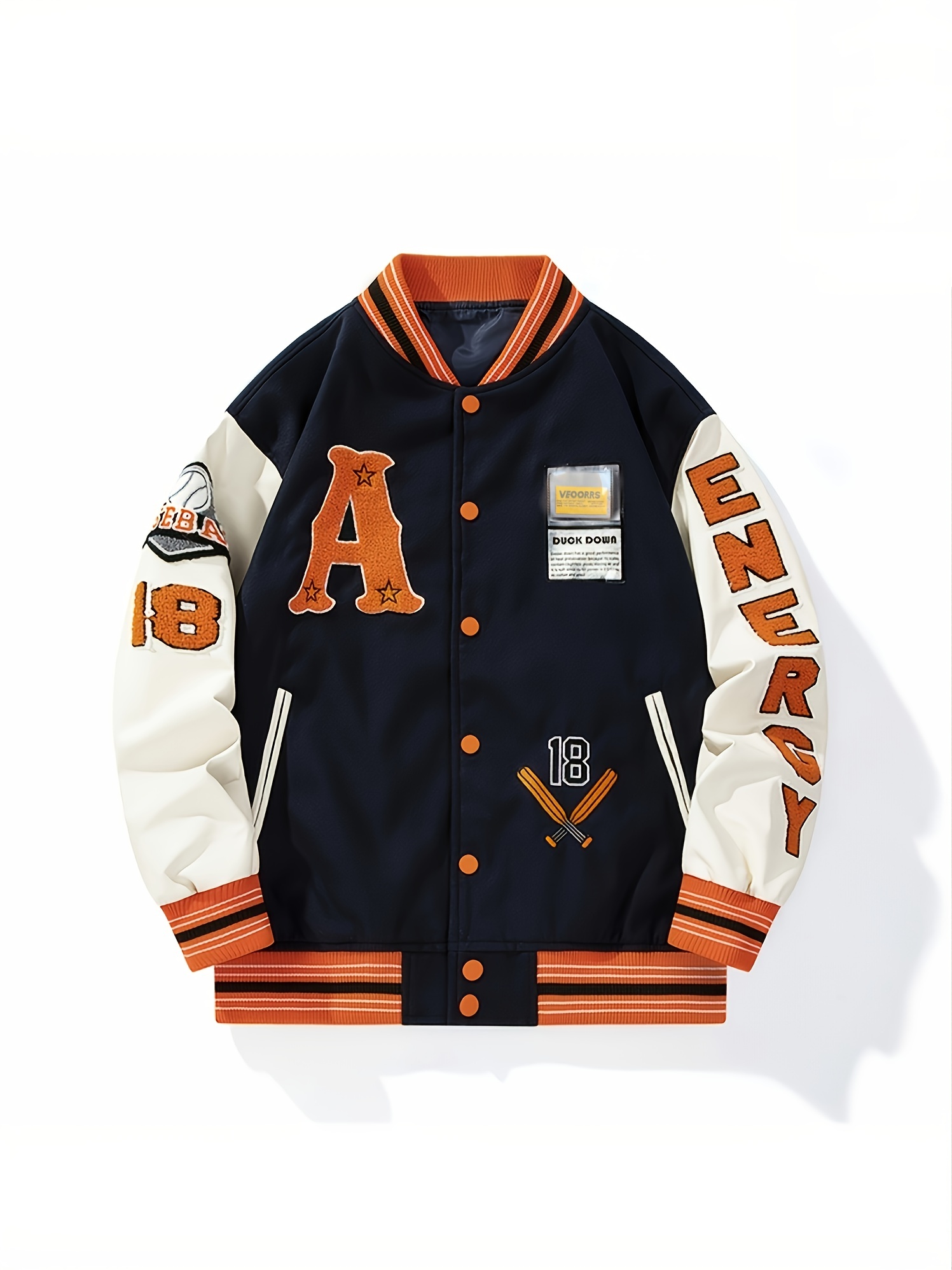 Men's Casual Baseball Jacket, New Retro Embroidered Print Jacket Best  Sellers