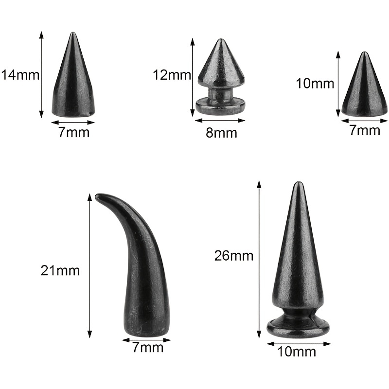 S Metal Double Rivets Stud Round Nail Spike With Tool - Temu