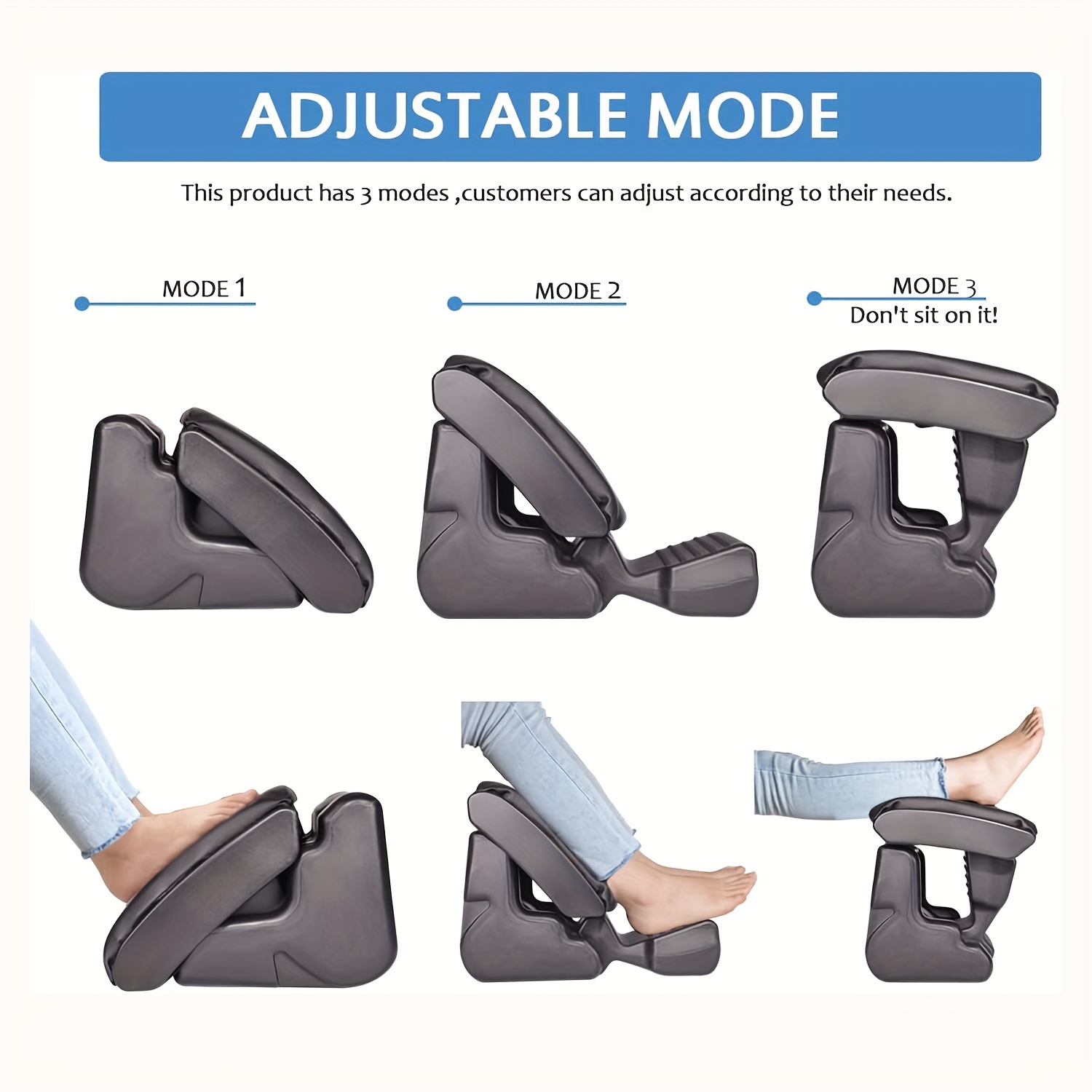 Adjustable Footrest With Removable Foot Cushion Angle - Temu