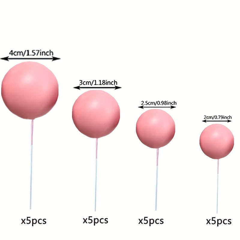 Balls Cake Topper Foam Pastel Cake Ball Topper Mini Balloon Temu