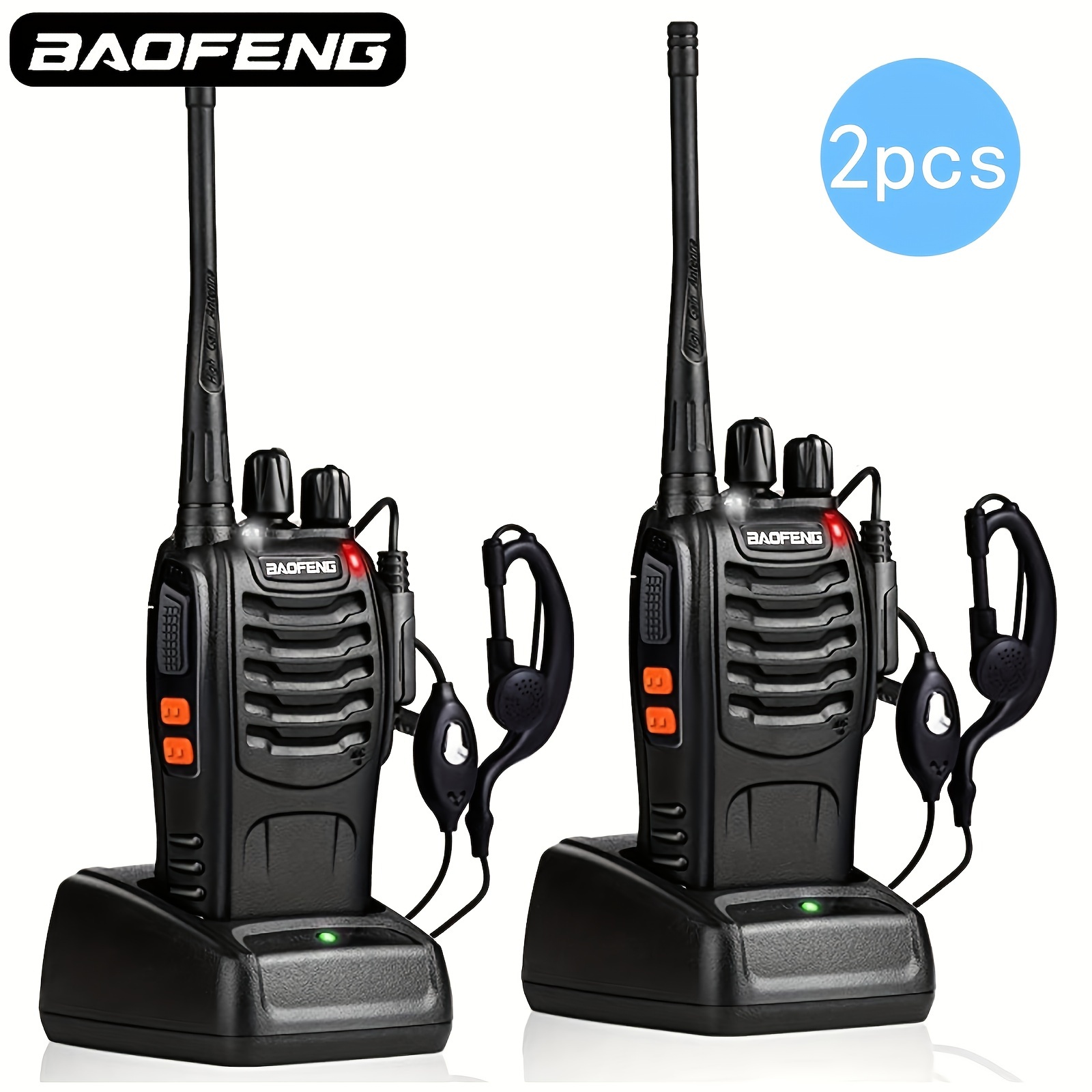 Baofeng Walkie Talkies bf-888s Long Range Two-Way Radios for Adults  Rechargeable Handheld Interphone Professional UHF Communicator 3 Pack Walky  Talky Set with Earpiece,Li-ion Battery and Charger : Electronics 