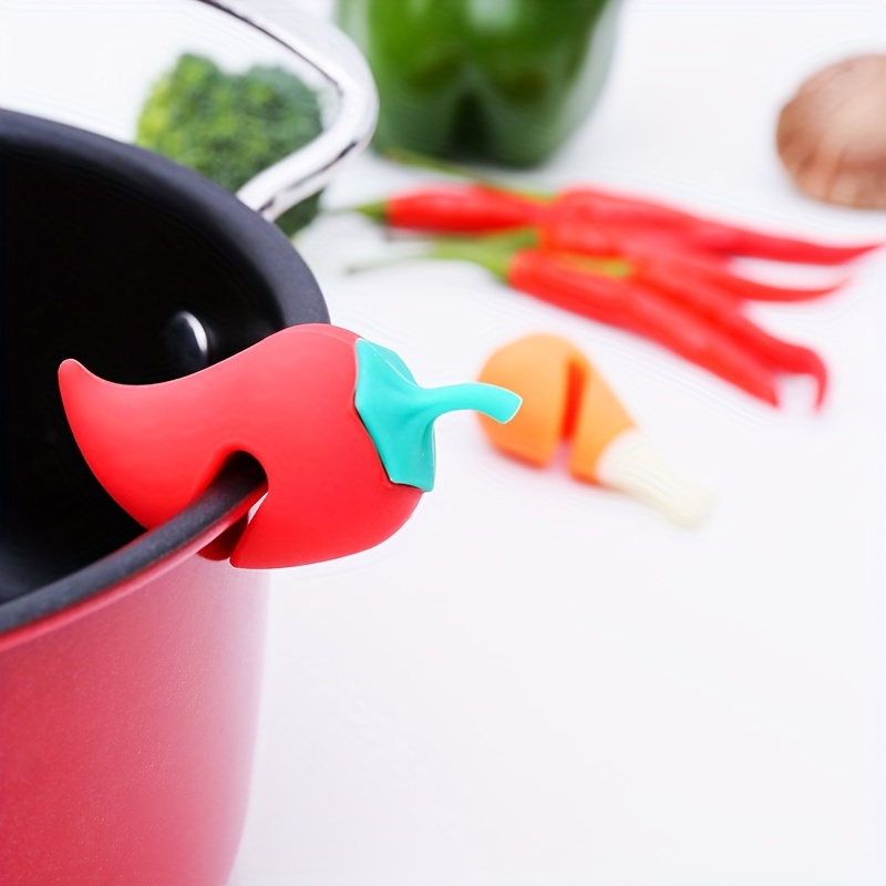 Pot Lid Lifter, Silicone Spill Proof Lid Lifter, Chili Shaped Pot Lid Lifter,  Cute Silicone Pot Lid Lifter, Kawaii Silicone Pot Lid Lifter, Heat  Resistant Pot Lidholder, Kitchen Accessaries - Temu