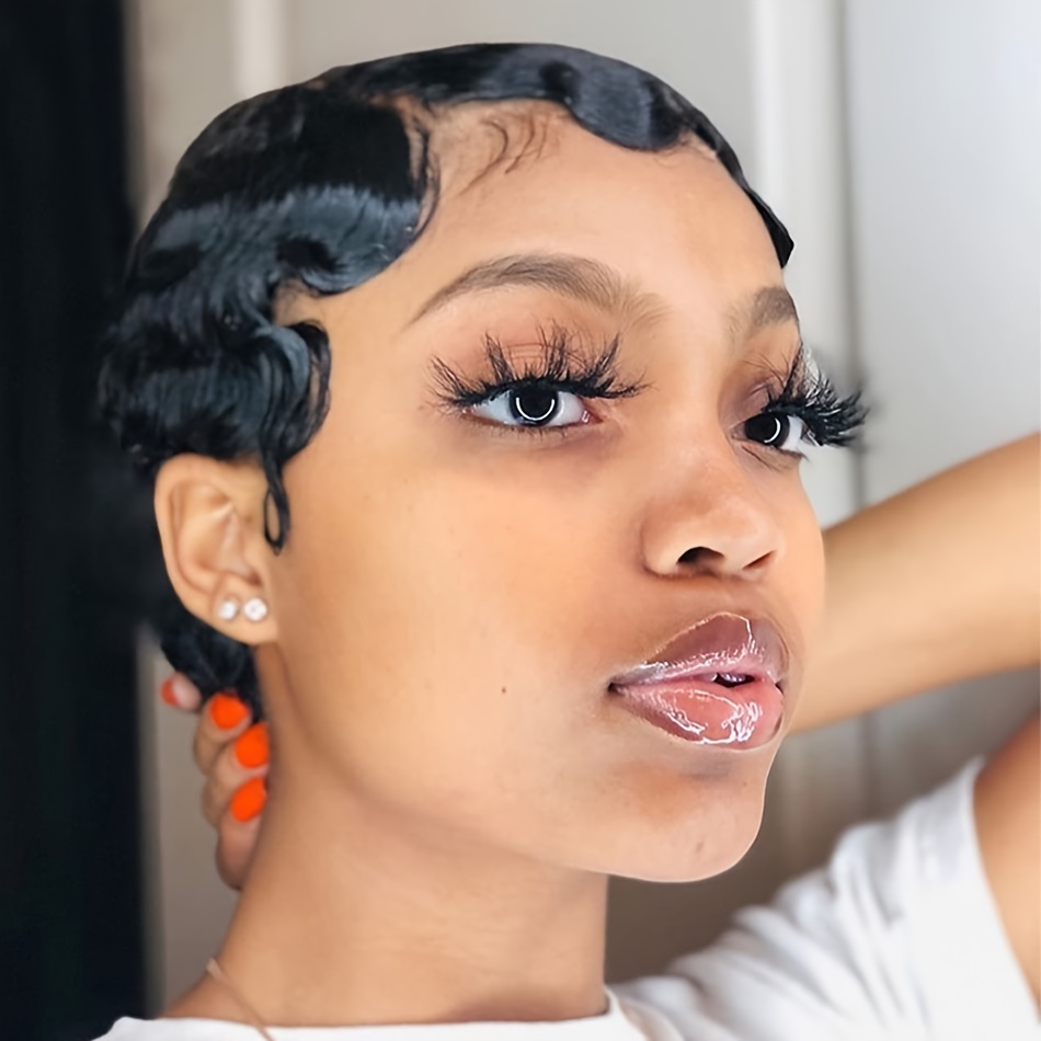 short bob deep wave pixie cut