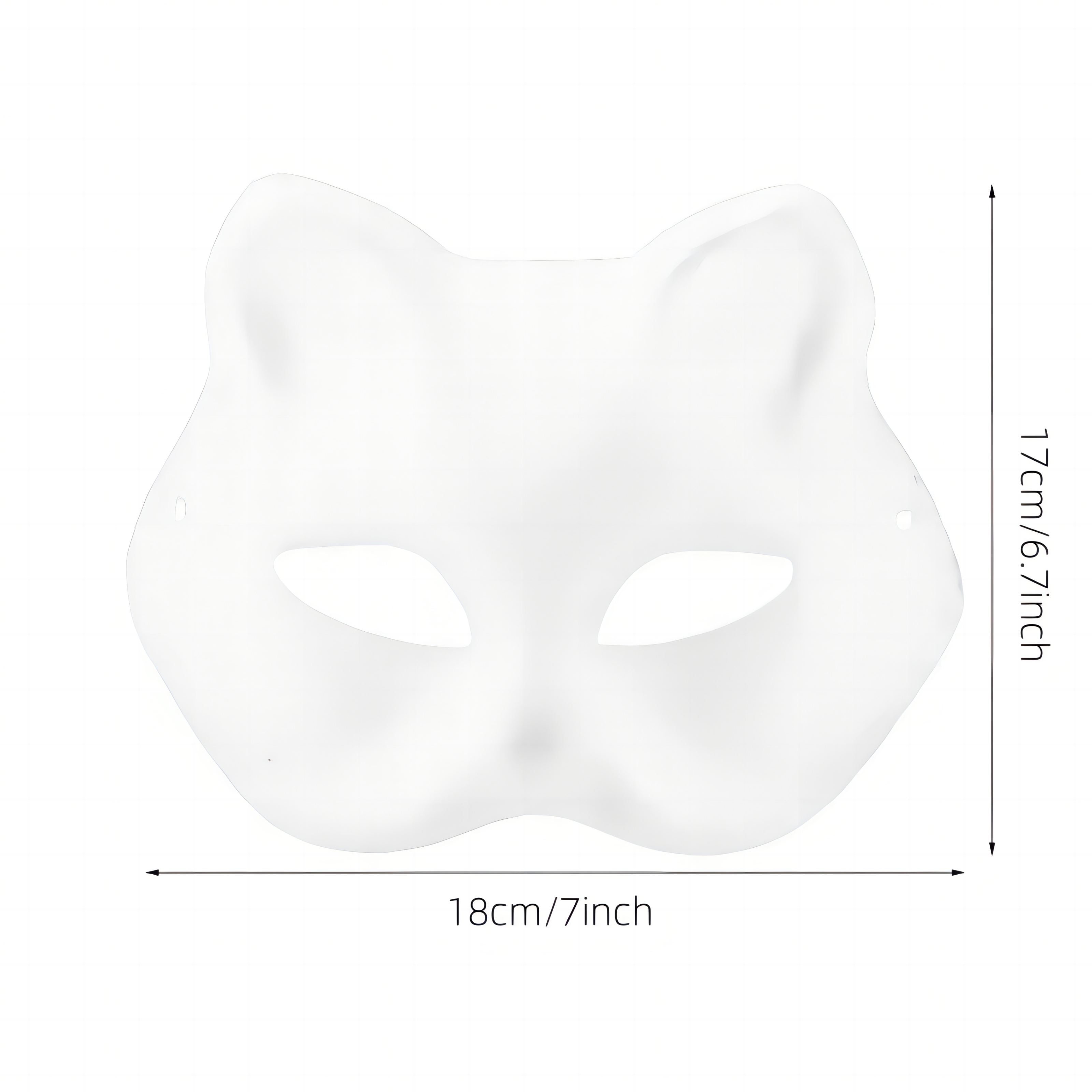 5pcs DIY Blank Mask Paintable Paper Mask White Mask Halloween Masquerade Party Accessories,Temu