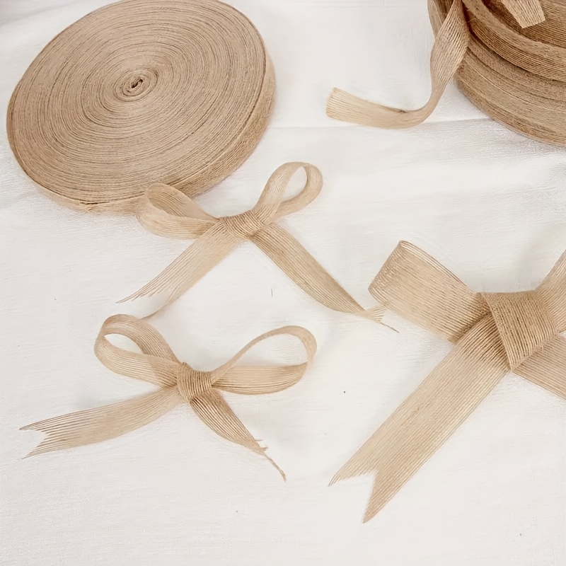2 Meters Natural Jute Ribbon Burlap Gift Wrapping Wedding - Temu