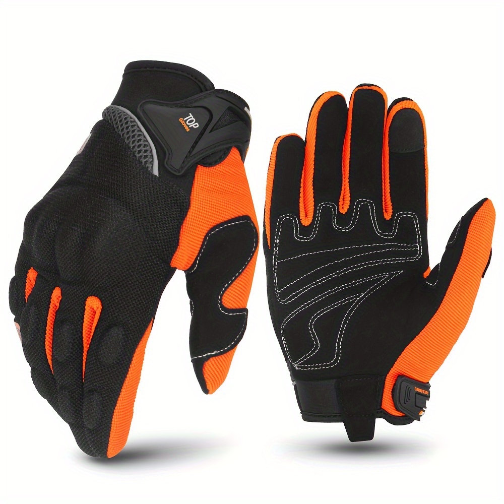 Guantes Moto Hombre Mujer, Guantes Cuero Moto, Guantes Ciclismo, Motocross,  Atv, Guantes Protectores Dedo Completo Carreras, Guantes Montar En  Motociclista - Automotriz - Temu