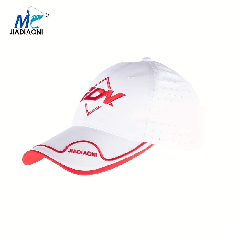 Men's Summer Sunscreen Breathable White Fishing Hat, Sunscreen Fishing Hat