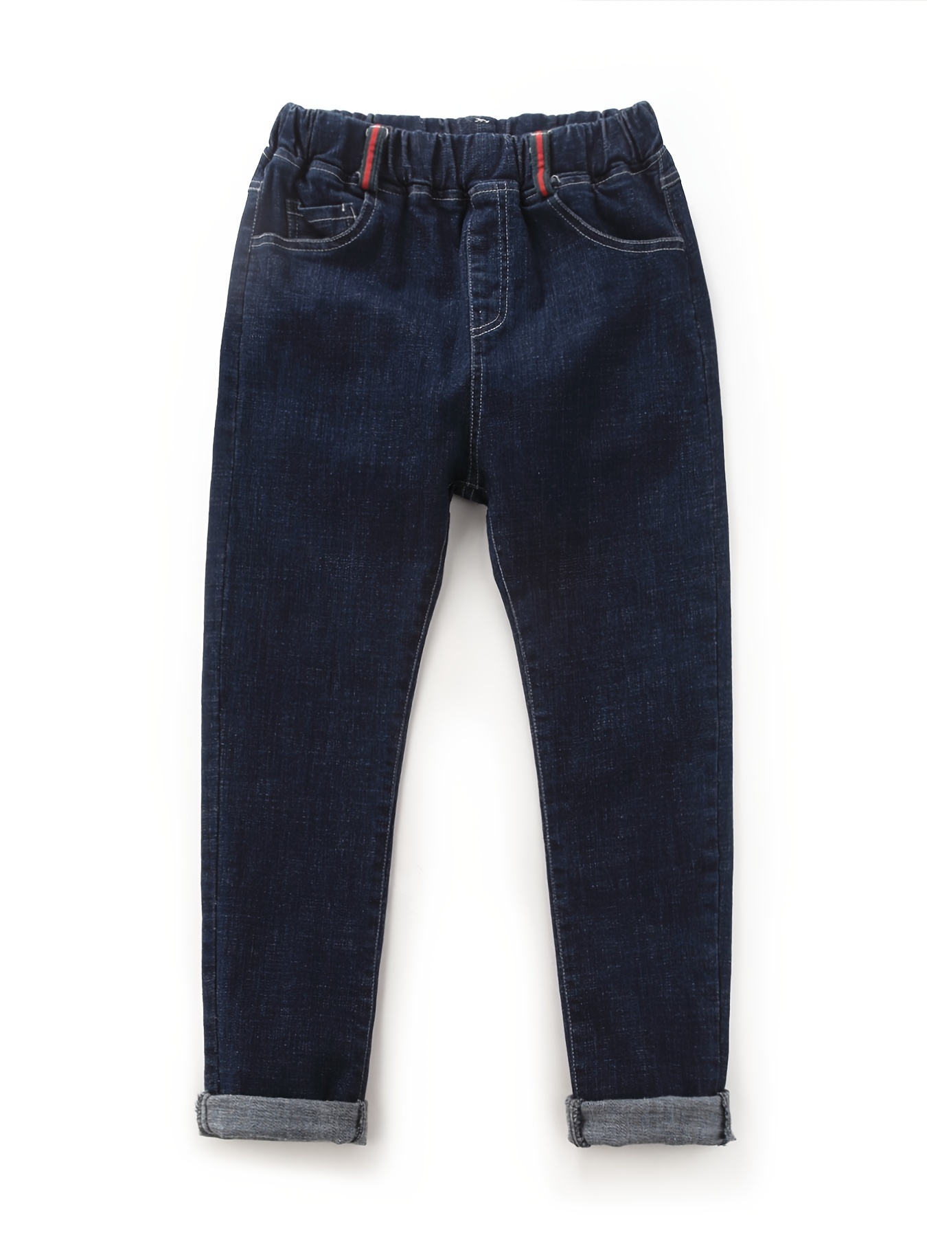 Boys Classic Denim Long Pants With Pocket, Kids Clothing For