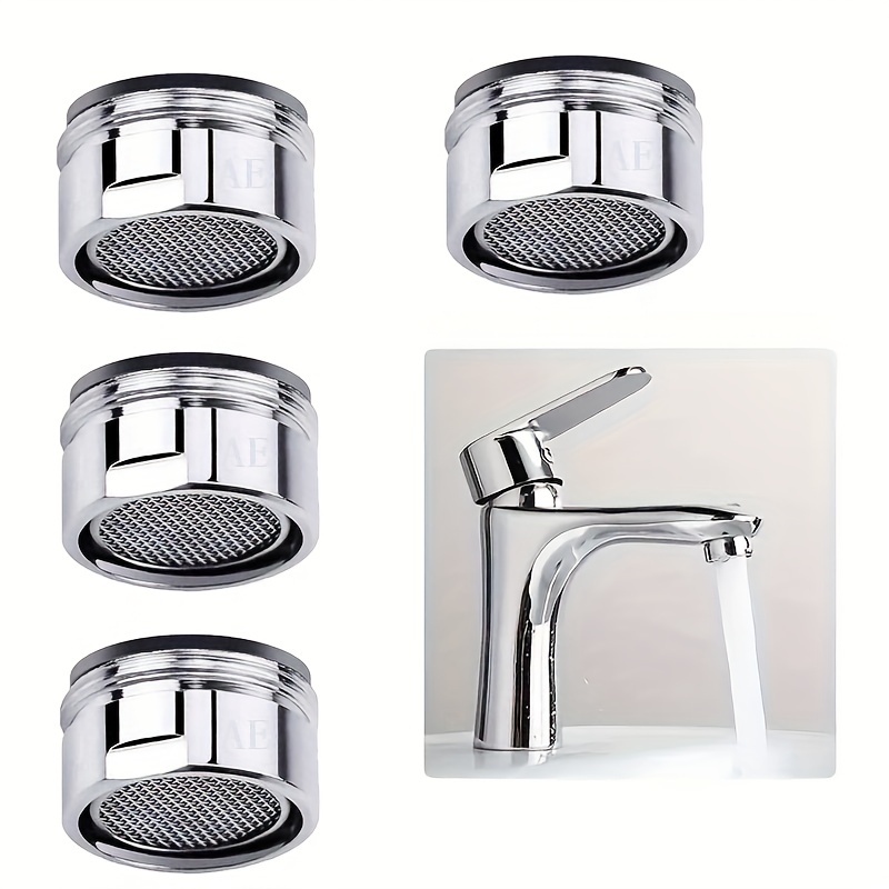 

4pcs Thick Copper Stainless Steel Faucet Aerators, Filter Mesh, Male Thread Aerator Faucet Filter, 0.94 Inch 24mm Faucet Replacement Parts, Chrome Plated