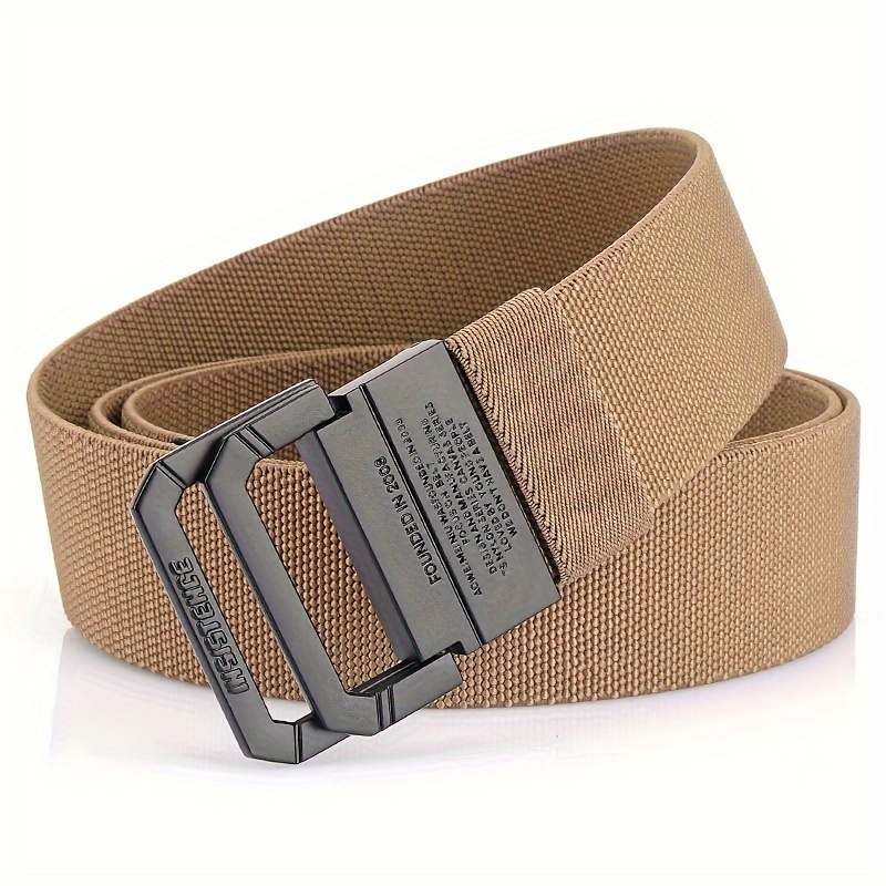 New Fashion Versatile Canvas Men Women Belt Metal Buckle Elastic