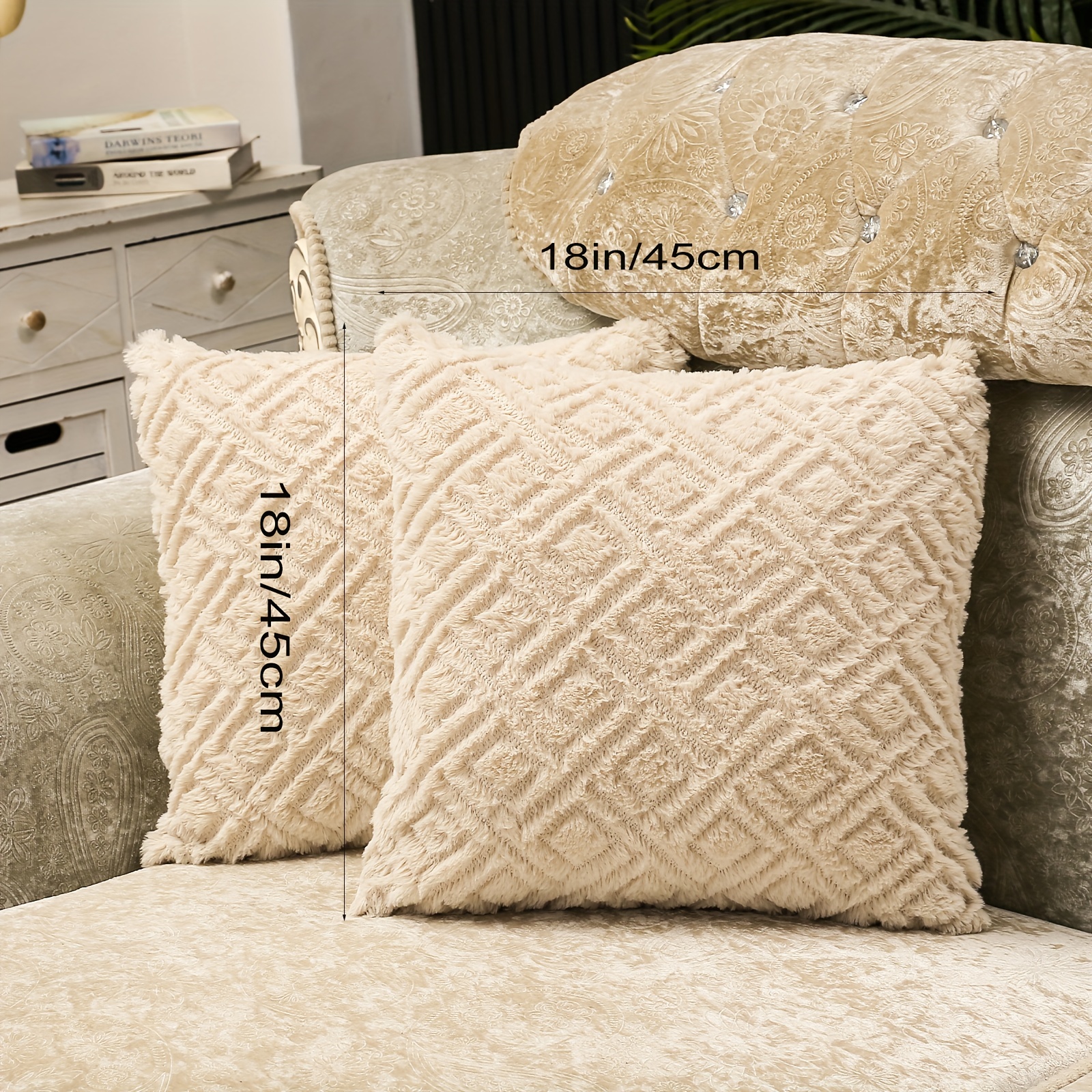 Couch Pillows With Inserts Throw Pillows With Cushion For Farmhouse Sofa  Living Room Couch Bed Home Decor, - Temu