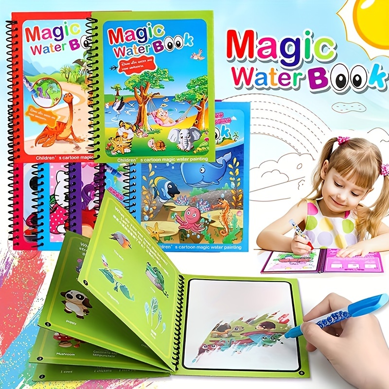 Water Painting Book Painting Painting Book Magical Repeated - Temu