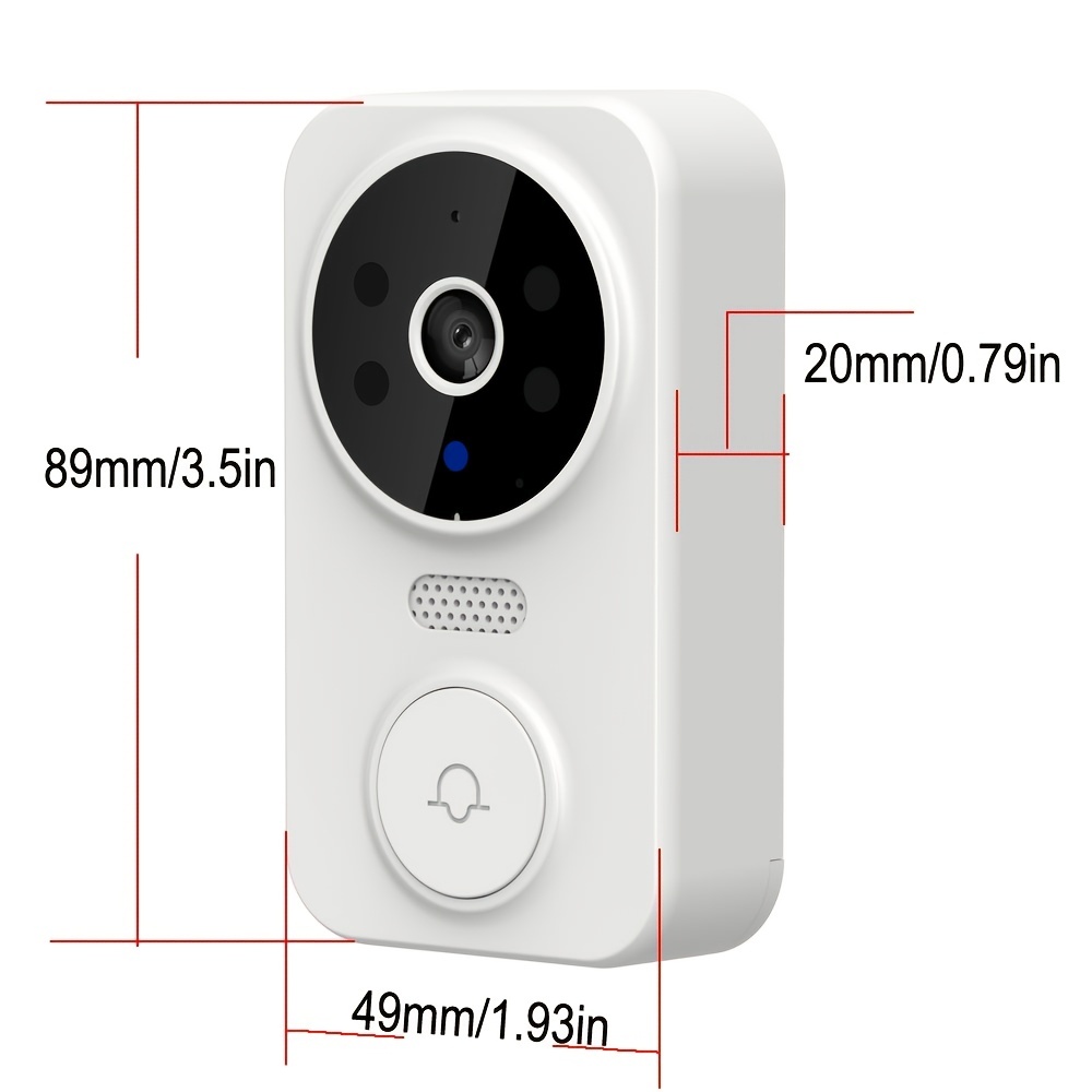 1pc Tuya Smart Life Wifi Doorbell for Smart Home with Wireless Intercom Video Camera