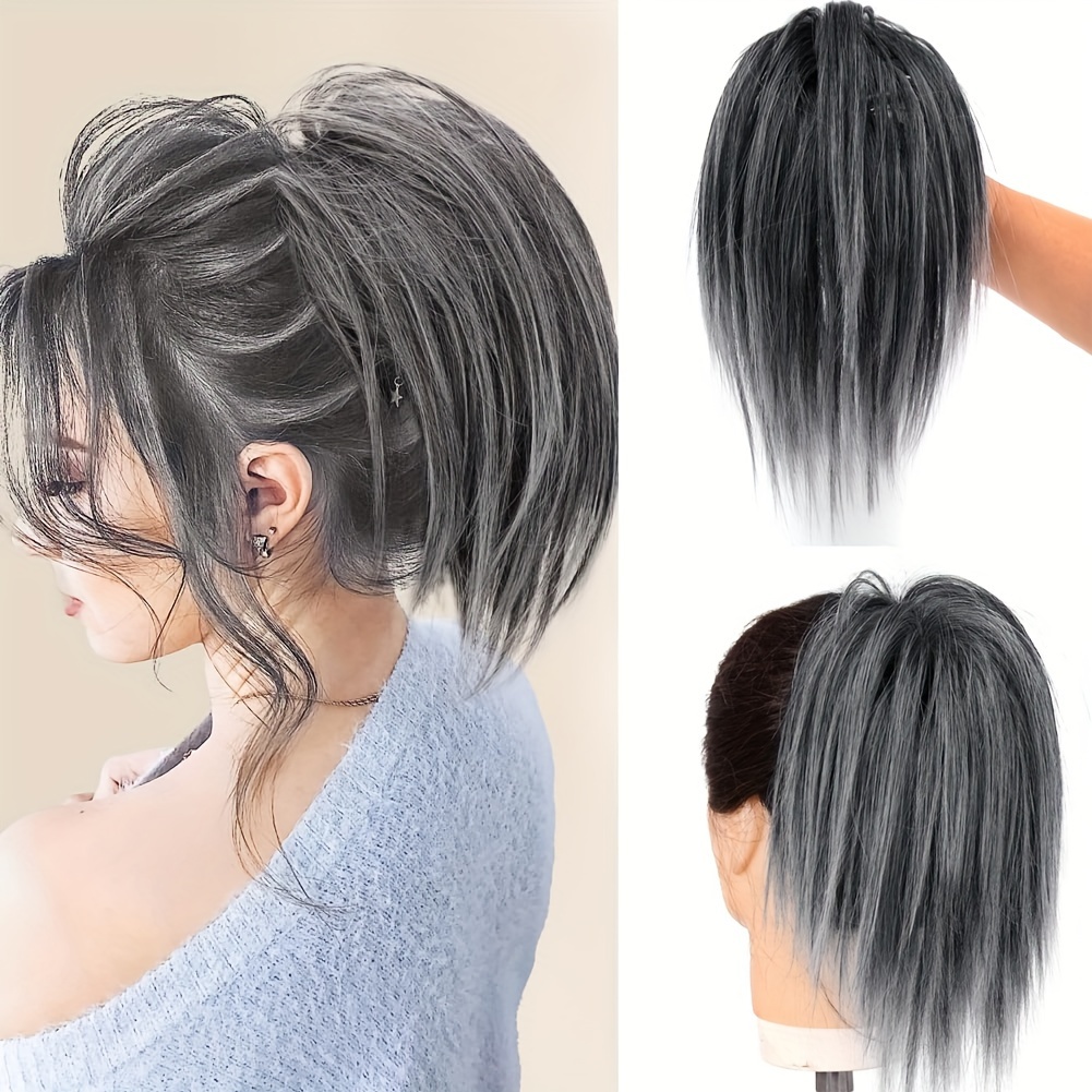 Ponytail hair pieces that clip in short hair best sale