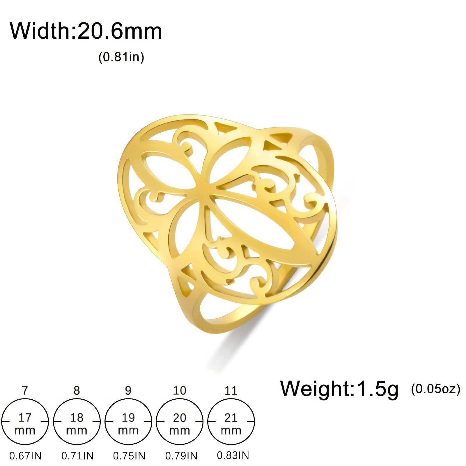 Hollow Butterfly Pattern Ring Four petal Flower Ring Temu United Kingdom