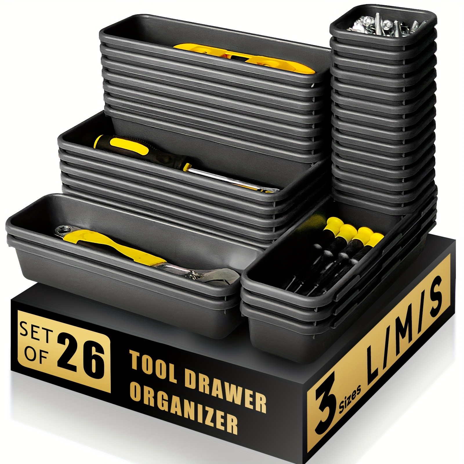 9pcs Upgraded Tool Box Organizer Tray, Toolbox Desk Drawer Organizer, Tool  Box Tray, Toolbox Organization Storage For Rolling Tool Chest