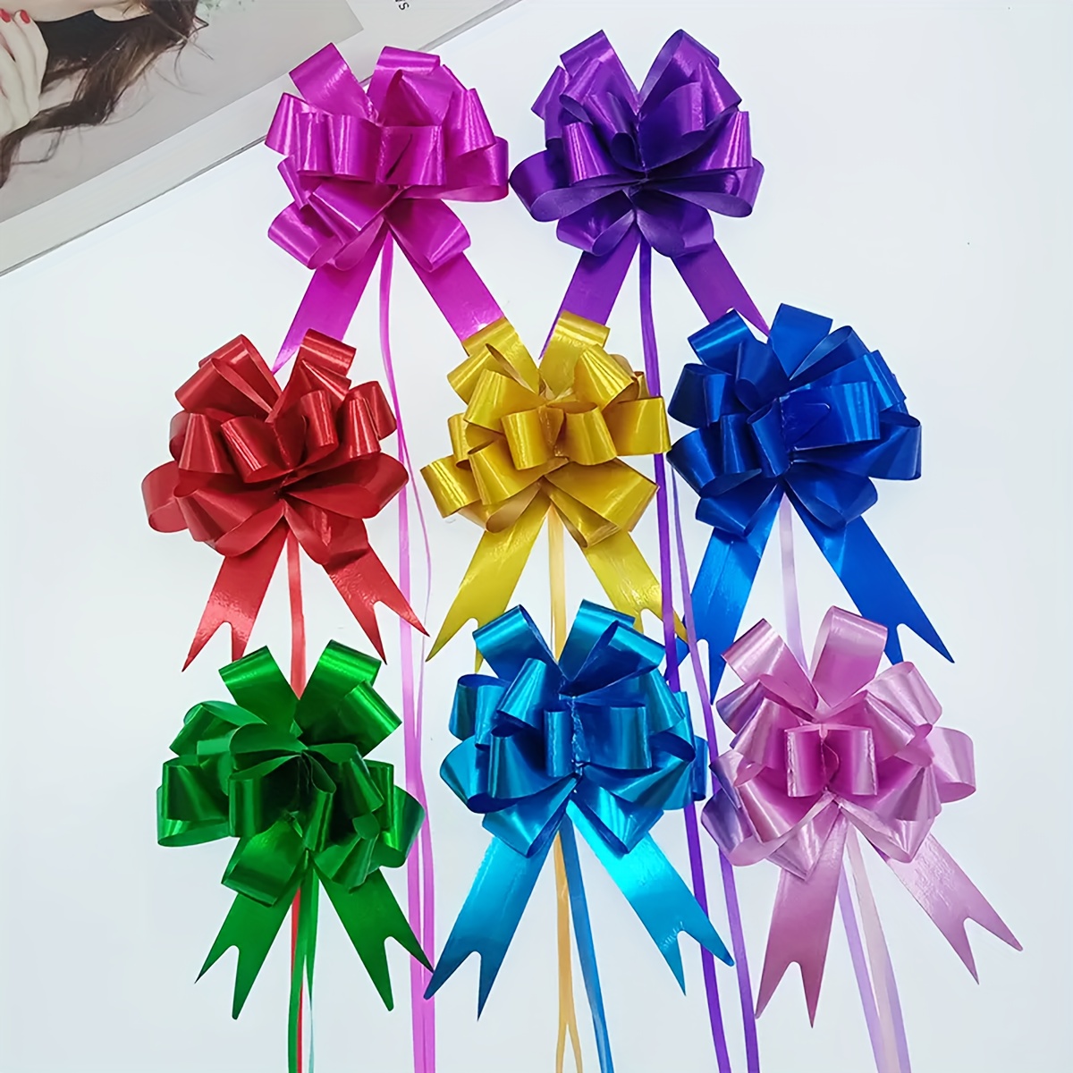  10Pcs Ribbon for Bows Gift Bows Ribbon Bows Gift Ribbon Bows  Bulk Xmas Present Gift Wrapping Flower Ribbon Organza Bows Satin Bows  Christmas Ribbon Bowknot Large Accessories : Health & Household