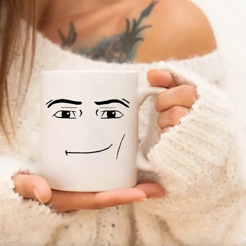 Fun Man Face Mug, Ceramic Can Be Washed In Dishwasher Premium Mugs
