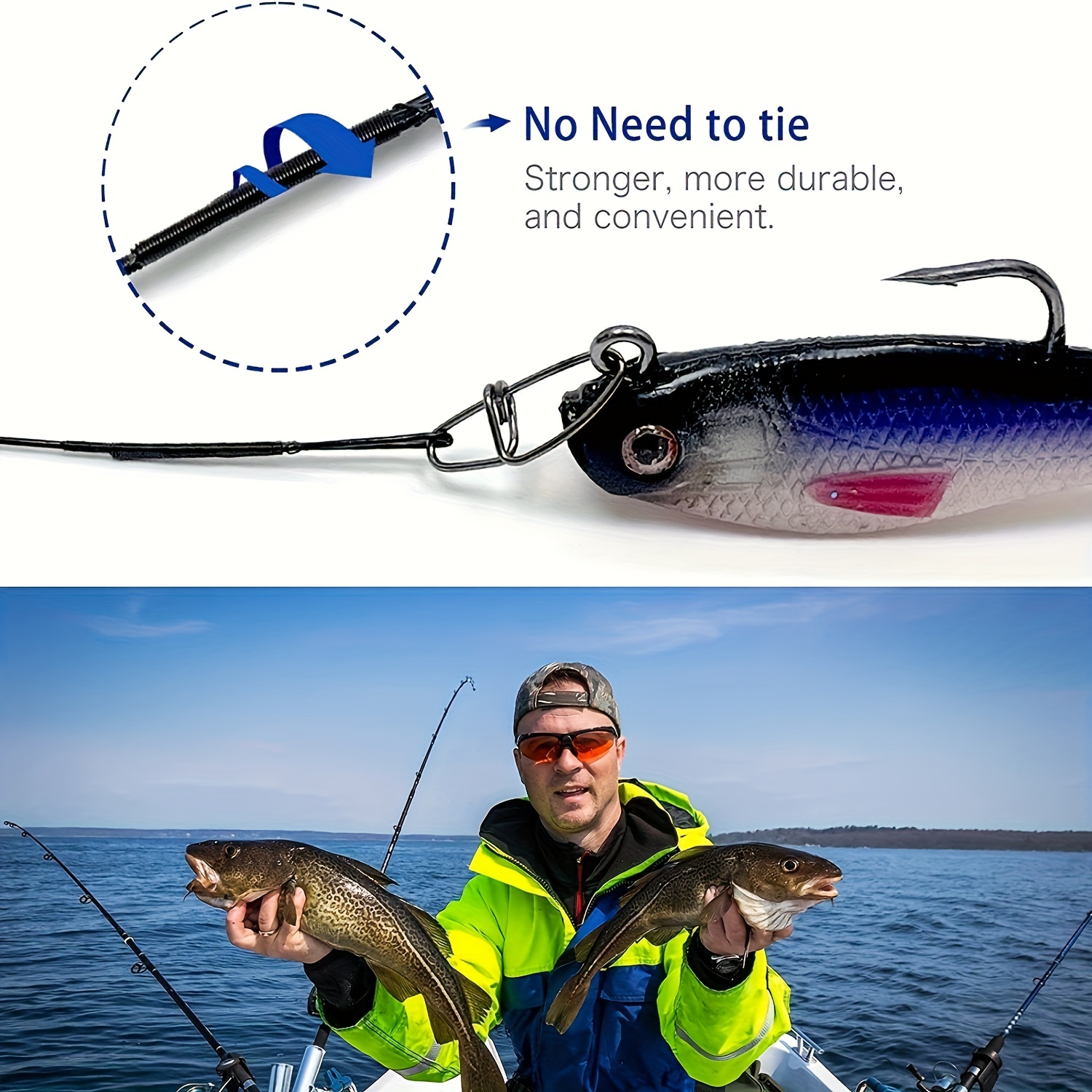 Durable Fishing Steel Wire Swivel Ring Anti Bite Guide Line - Temu