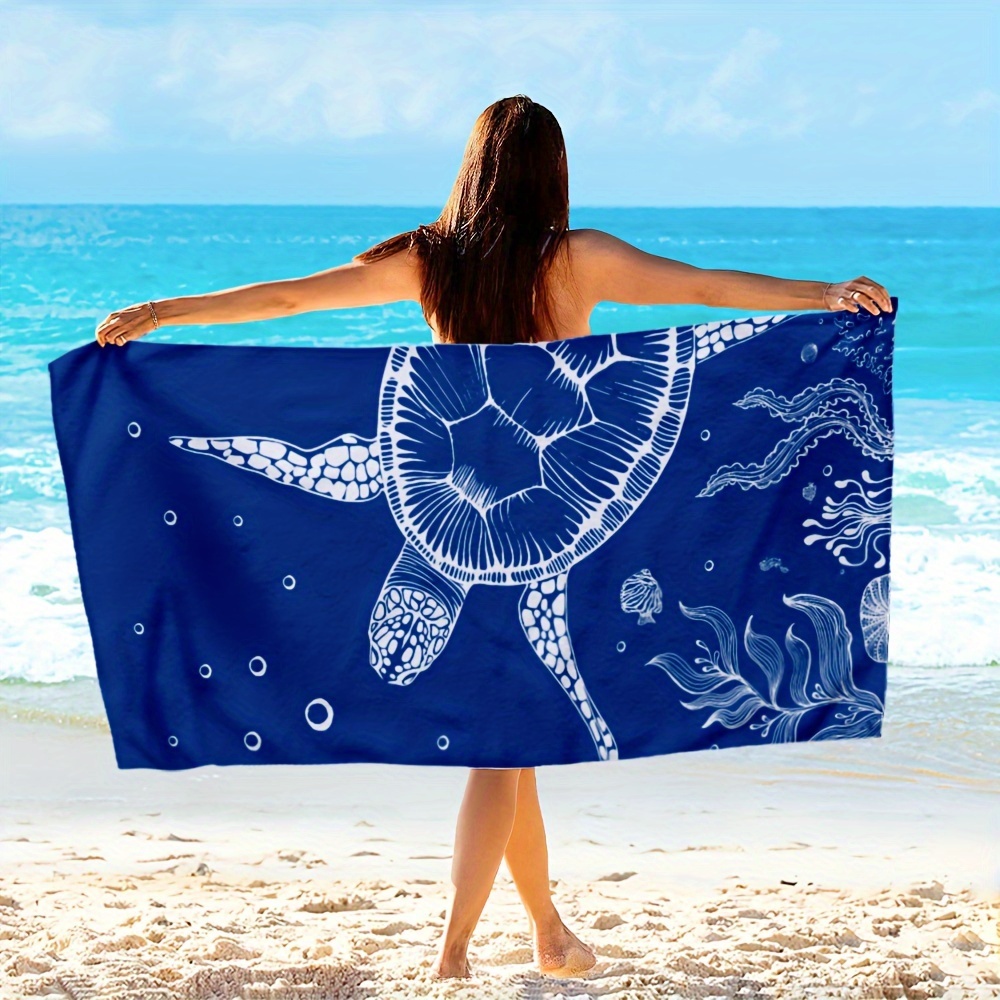 Schnelltrocknendes Schildkröten Strandtuch Aus Weicher Mikrofaser_voghion.com