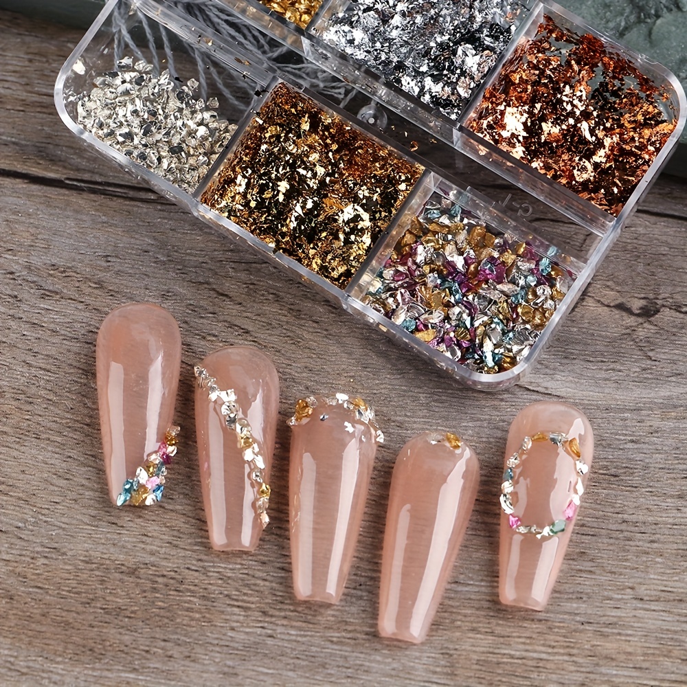 Nail Art Foil Flakes, Nail Foil Flakes Glitter Nail Sequins