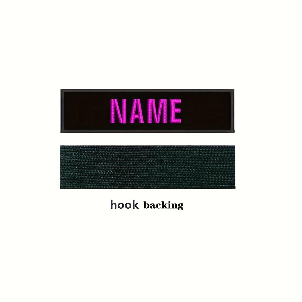 Multi-colored Name Patch. Embroidered Name Badge. 