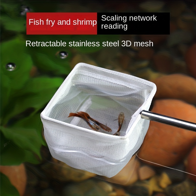Mipcase Telescopic Stainless Steel Fishing Net Foldable Fish Net Aquarium  Net Fishing Net for Kids Landing Nets for Fishing Net for Fish Tank Fish