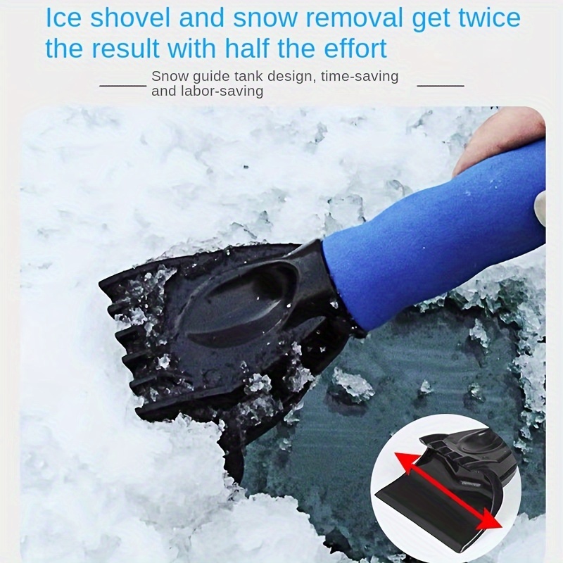 Car Snow Shovel Plus Velvet Gloves To Keep Warm Snow Removal