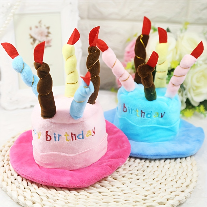 Cappello da compleanno per cani in stile coreano gatto con tappo per torta  di compleanno candela Design regalo festa di compleanno Costume copricapo  accessori per bambini - AliExpress